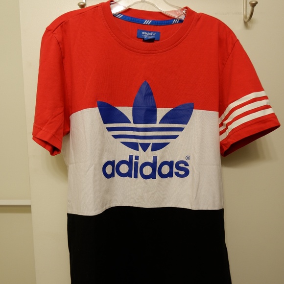 adidas colorblock tee shirt adidas colorblock tee shirt